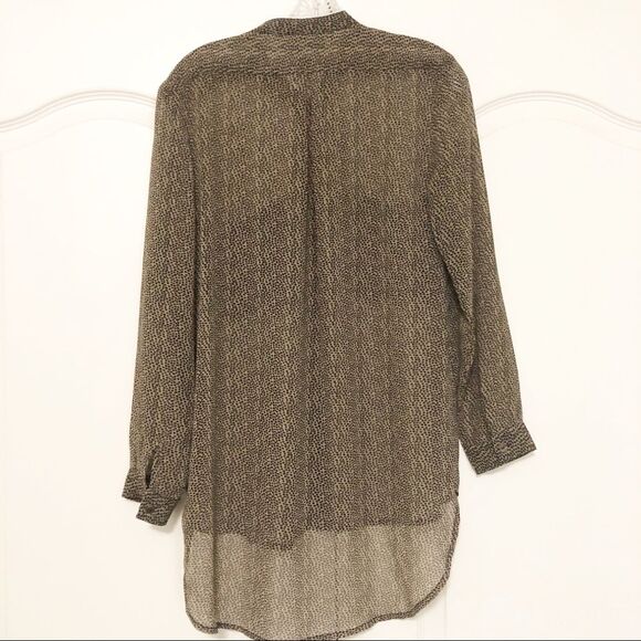 Mink Pink Cheetah Animal Print  Longline Tunic Button Up Blouse Womens Small - Picture 2 of 5